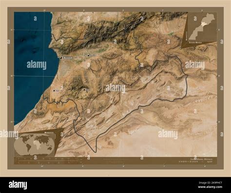 Souss Massa Región De Marruecos Mapa Satelital De Baja Resolución