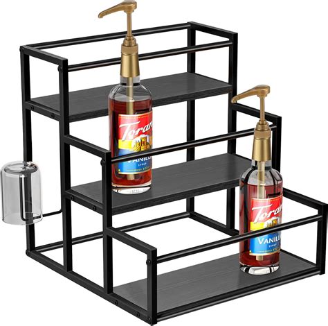 Amazon Com Homedawn Coffee Syrup Rack Organizer Syrup Bottle Holder Stand For Coffee Bar