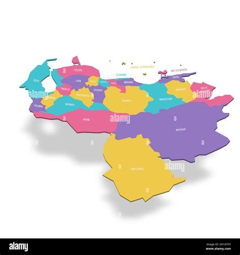 Mapa colorido venezuela Imágenes vectoriales de stock Alamy