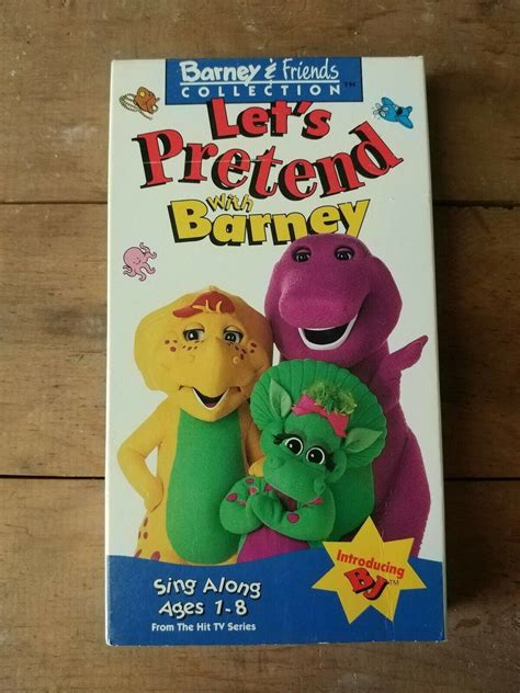 Barney And Friends Lets Pretend With Vhs Vintage Dinosaur Etsy In Barney Friends