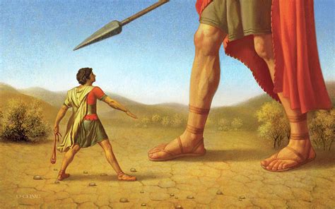 David And Goliath Painting By Dan Craig Pixels