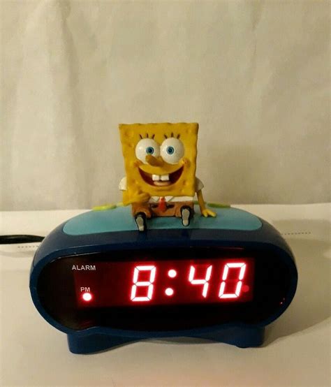 Spongebob Squarepants Led Digital Alarm Clock Works Great Digital