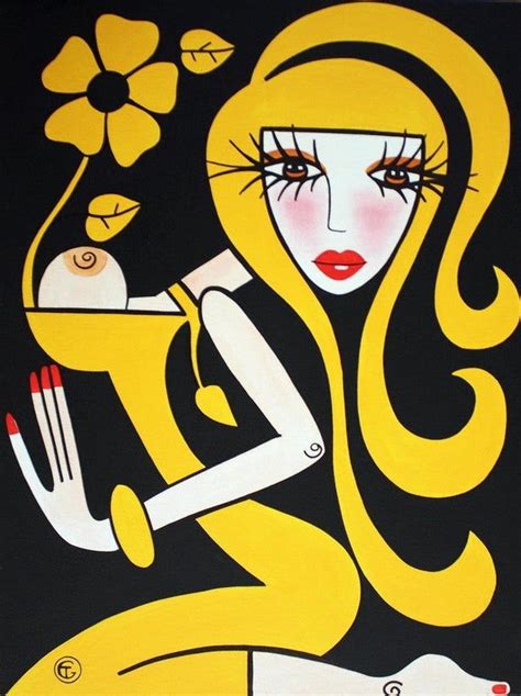 Woman Painting Modern Pop Art Acrylic Painting On Canvas Abstract