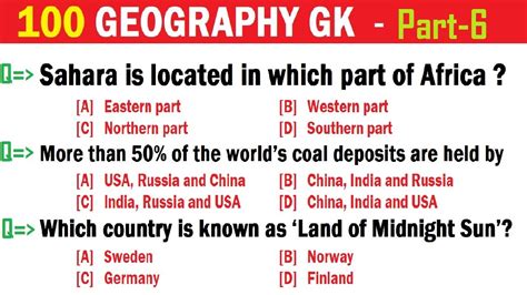 100 Geography Gk Quiz Geography Trivia Quiz World Geography Gk