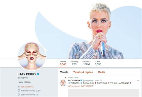 WOAH Singer Katy Perry Becomes The Most Followed Person On Twitter