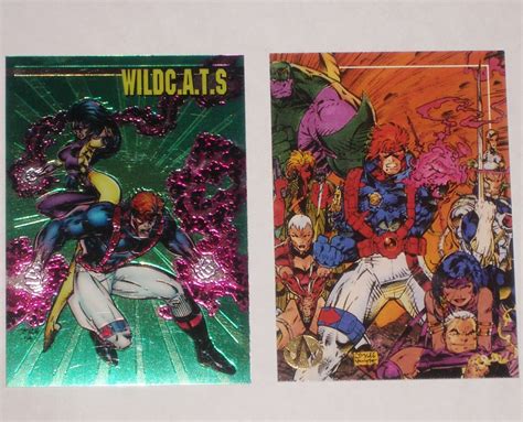 2 Wildcats Comic Trading Cards Spartan Chromium Pr1 And 60 Jim Lee 1994
