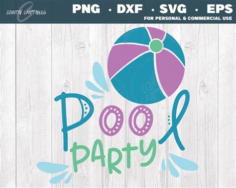 Summer Cut File Pool Svg Pool Party Svg Vacation Cut Files Etsy