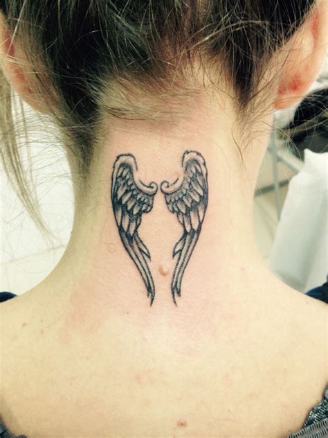 Neck Tattou Angel Wings Angel Tattoo Designs Back Of Neck