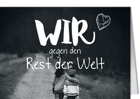 Grußkarte Mini Lustig Wir Gegen Den Rest Der Welt Plentyshop Lts