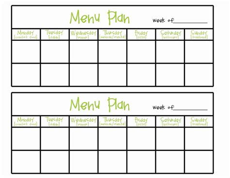 Two Week Meal Planner Template Unique Simply Plicated Menu Planning