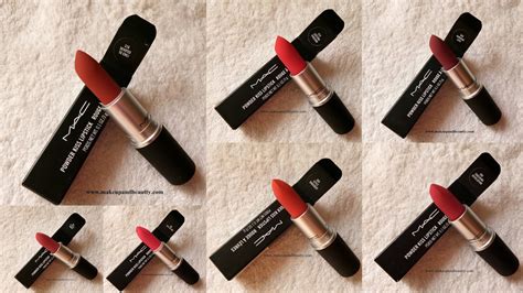 Makeup And Beauty Review And Swatches Of Mac Powder Kiss Lipsticks