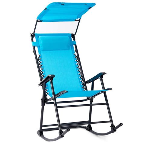 Buy Goplus Folding Zero Gravity Rocking Chair Portable Wide Recliner For Outdoor Lawn Beach