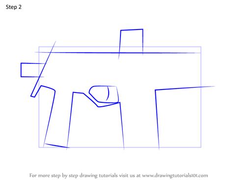 Follow the red lines for each step. Learn How to Draw SPSMG9 Machine Gun Pistol from Rainbow ...