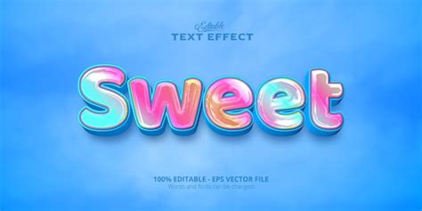 Premium Vector Sweet Text Editable Colorful Style Text Effect