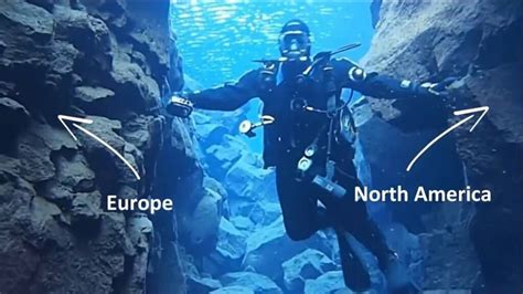 Growing Gap Alex Mustard Dived 80ft Into The Crevice Between The North American And Eurasian