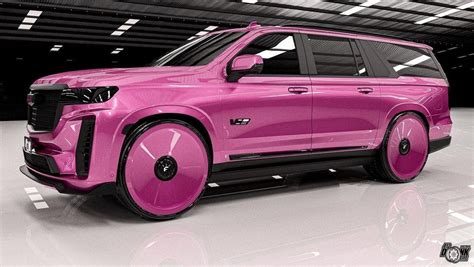 Cadillac Escalade V Gets Virtually Dipped In Pink Looks Like Pure