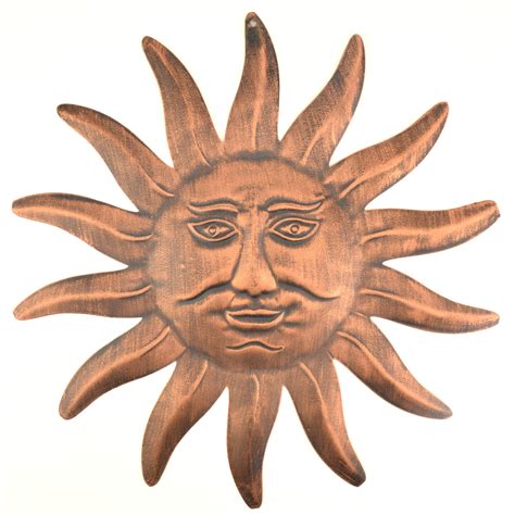 See more ideas about copper wall, copper, copper art. Decorative Metal Sun Face Wall Hanging Copper Colored 15 ...