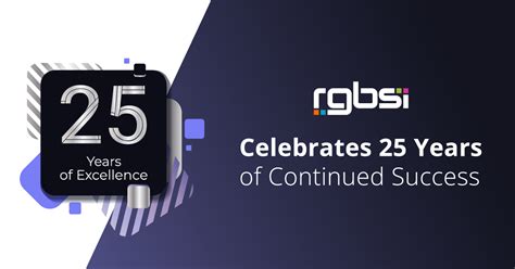 Rgbsi Celebrates 25 Years Of Continued Success