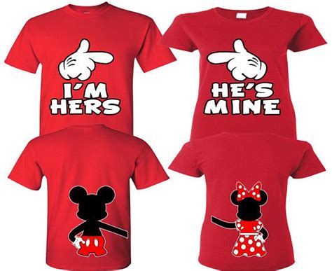 Disney Couple Shirts Im Hers Hes Mine Mickey Minnie Couple Shirts