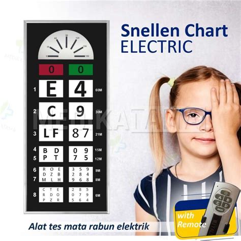 Jual Snellen Chart Elektrik With Remote Alat Baca Tes Mata Shopee