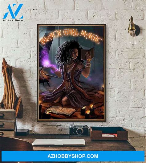 Black Girl Magic Poster Black Queen Wall Art Magic Witch Canvas And