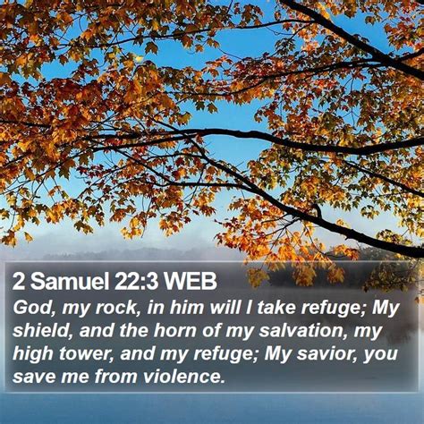 2 Samuel 223 Web God My Rock In Him Will I Take Refuge My