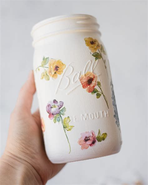 Diy Floral Mason Jar Vase Idea Bellewood Cottage