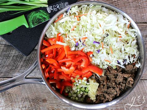 Drain and transfer to a large bowl. 7 Ingredient Skinny Egg Roll Bowl | Grounded & Surrounded