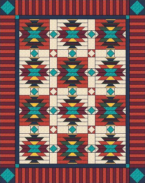 Southwest Quilt Pattern Native American American Indian Etsy Native