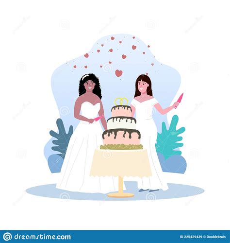 Unconventional Wedding Gay Bisexual And Transgender People Marriage Stock Vector