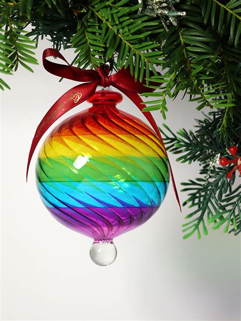 Rainbow Bauble Ornament Sml ~ Multi Artifactually