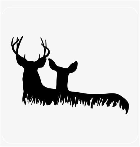 Deer Heads In Grass Decal Deer Hunting Logos Designs Transparent Png