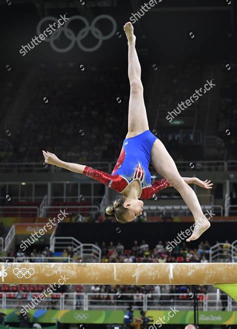 Russian Gymnast Daria Spiridonova Airborne She Editorial Stock Photo