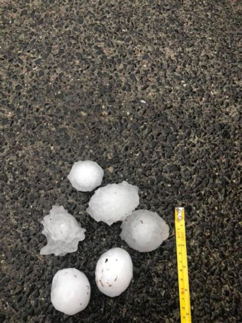 Queensland Weather Brisbane Hit By Hailstones The Size Of Tennis Balls