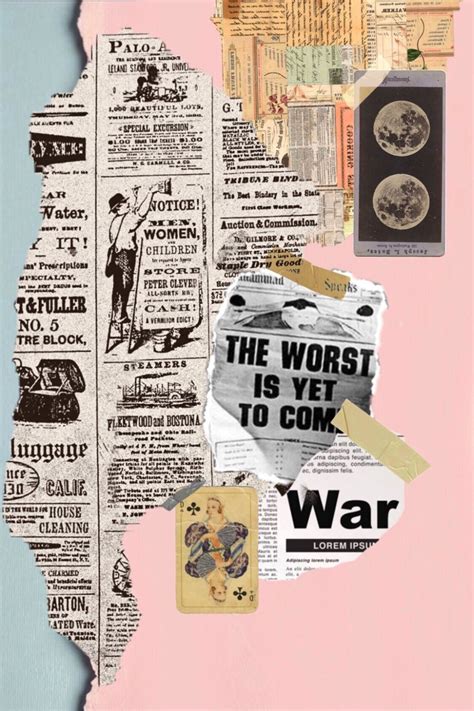 Newspaper Background Aesthetic Collage Newspaper Scrap Paper News