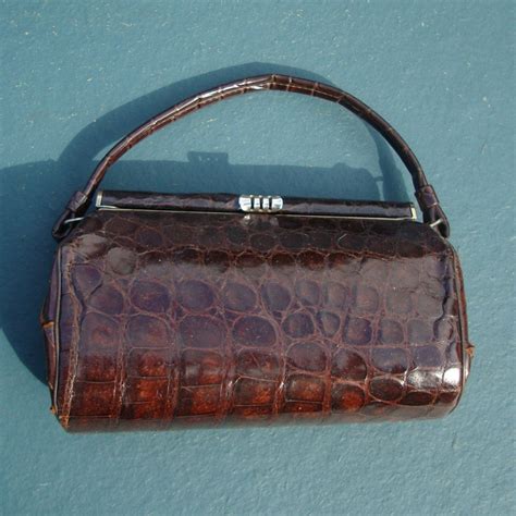 Vintage 1950s Alligator Purse Handbag