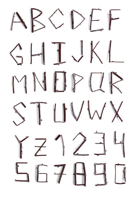 Twig Font From Raspberry Canes Mary Jo Hoffman Lettering