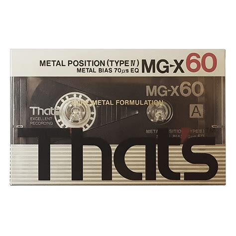 Thats Mg X 60 Metal Blank Audio Cassette Tape Retro Style Media