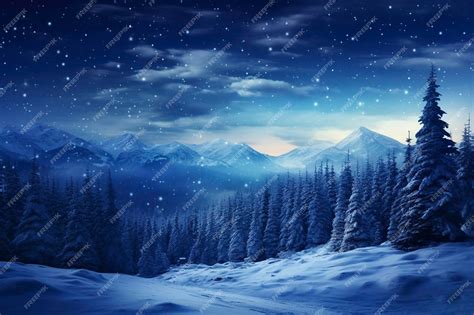 Premium Ai Image Forest On A Mountain Ridge Covered With Snow Milky