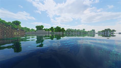 Tapety Minecraft Bagno Ocean View Czyste Niebo Drewno Las Woda