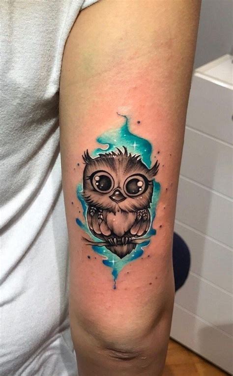 Awesome Owl Tattoo Design For All Time 09 | Cute owl tattoo, Baby owl