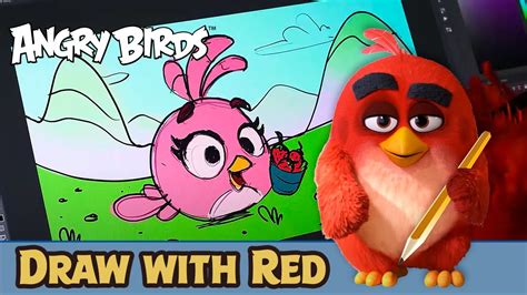 Angry Birds Draw With Red Challenge Can Red Draw Stella 🤔🎨 Youtube