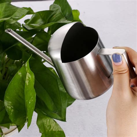 1pc 300ml Stainless Steel Watering Can Garden Plant Flower Long Mouth