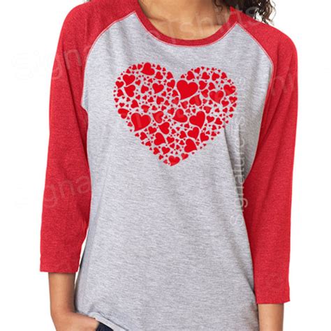 Valentines Day T Shirt Womens T Shirt Red Heart Vintage Etsy