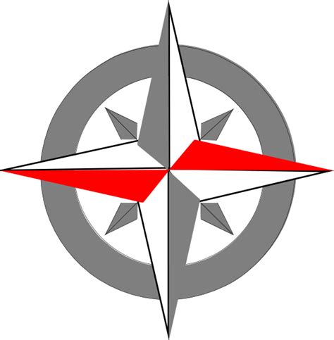 Red Grey Compass Final 3 Clip Art At Vector Clip Art Online