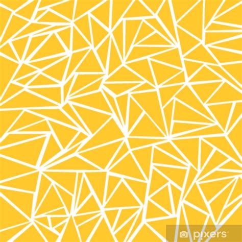 Poster Abstract Yellow Mustard White Geometric And Triangle Patterns