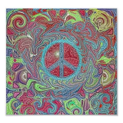 Psychedelic Groovy Trippy Peace Sign Peace Sign Sign