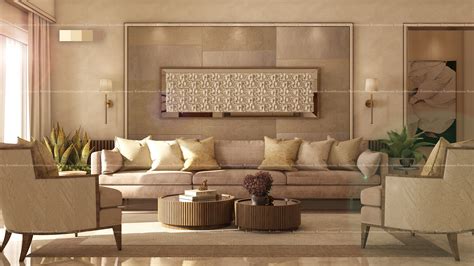 Fabmodula Modern Apartment Interior With Large Sofa Set And Wall Designs