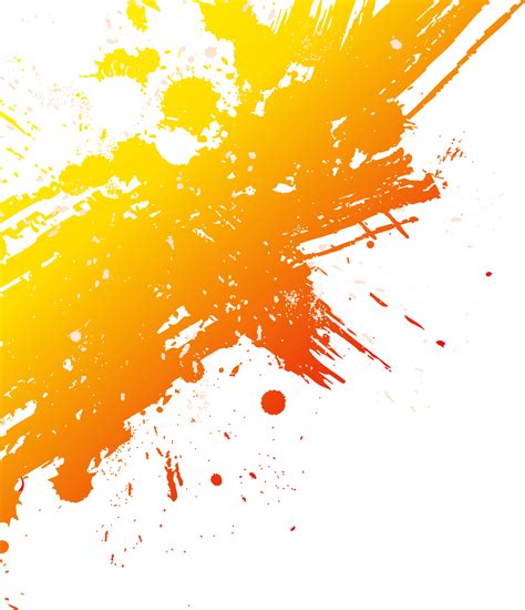 Orange Paint Splash Png