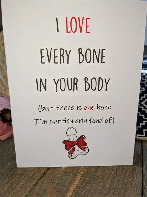 I Love Every Bone In Your Body Card Anniversary Card Sex Etsy Free
